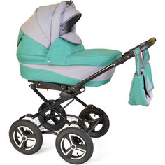 Коляска 2 в 1 Alis BERTA Classic 12Be 08 (зеленый+св.серый)