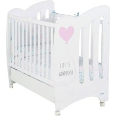 Кроватка Micuna Wonderful 120х60 white/pink