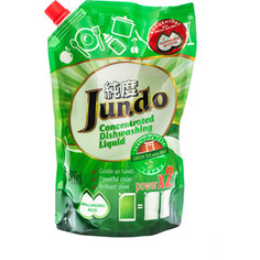 Гель для мытья посуды и детских принадлежностей Jundo Green tea with Mint, с гиалуроновой кислотой, концентрат, запаска 800 мл