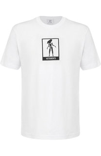 Хлопковая футболка с круглым вырезом и принтом Vetements