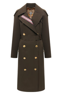 Двубортное хлопковое пальто Burberry