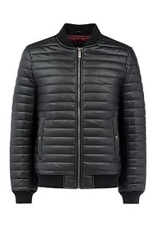 Бомбер из экокожи на синтепоне с отделкой трикотажем Urban Fashion for men