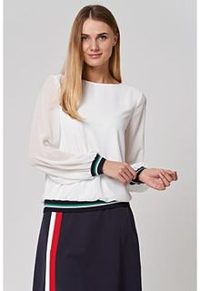 Блузка с отделкой трикотажем S.Oliver