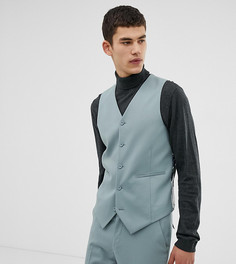 Голубой жилет скинни ASOS DESIGN Tall Wedding - Синий