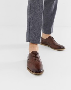 Коричневые кожаные туфли на шнуровке ASOS DESIGN - Коричневый