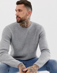 Серый джемпер в рубчик ASOS DESIGN - Серый