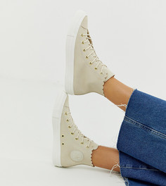 Белые высокие кеды с волнистым краем Converse Chuck Taylor - Белый