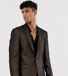 Приталенный пиджак с эффектом металлик ASOS DESIGN - Черный