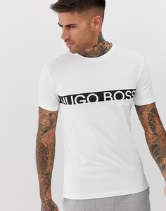 Белая футболка узкого кроя с логотипом BOSS - Белый