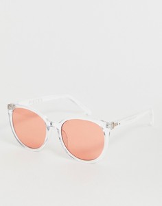 Круглые солнцезащитные очки Pieces - Белый