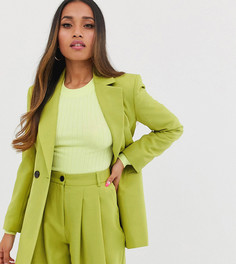 Ярко-зеленый блейзер ASOS DESIGN Petite - Зеленый