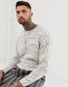Светло-бежевый фактурный вязаный джемпер ASOS DESIGN - Кремовый