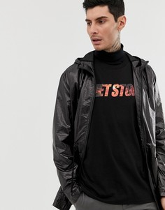 Черная блестящая парка ASOS DESIGN - Черный