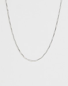 Серебристое ожерелье из цепочки с разрезными звеньями ASOS DESIGN - Серебряный