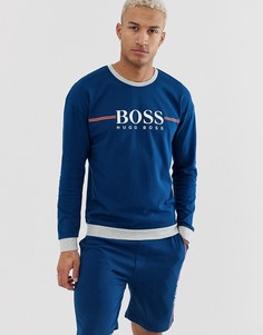Темно-синий свитшот с логотипом BOSS Bodywear Authentic - Темно-синий