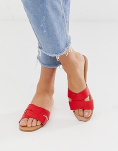 Ярко-красные сандалии с перекрестными ремешками New Look - Красный