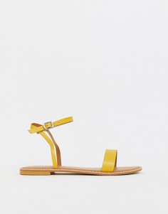 Кожаные сандалии ASOS DESIGN Flume - Желтый