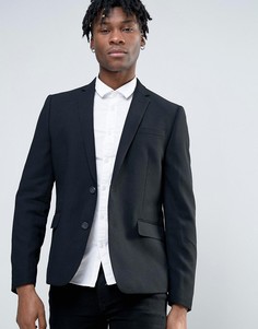 Узкий пиджак с добавлением шерсти Minimum - Черный