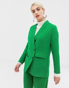Двубортный блейзер Selected Jolly - Зеленый