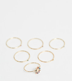 Золотистые кольца с разноцветными камнями ALDO - Золотой