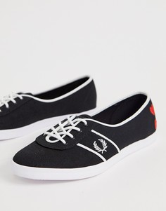 Саржевые кроссовки Fred Perry x Amy Winehouse - Черный