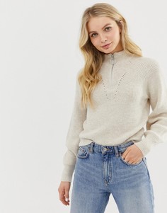 Джемпер на молнии ASOS DESIGN - Кремовый