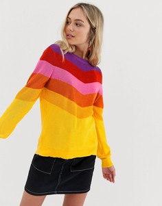 Джемпер в разноцветную полоску QED London - Мульти