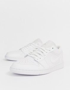 Белые низкие кроссовки Nike Air Jordan 1 - Белый