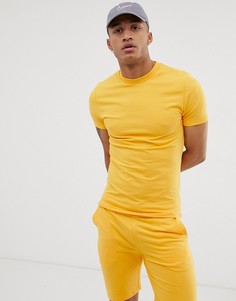 Желтый спортивный свитшот / шорты скинни ASOS DESIGN - Желтый