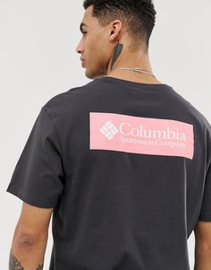 Черно-розовая футболка с принтом на спине Columbia North Cascades - Черный