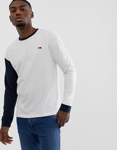 Лонгслив с контрастными рукавами с отделкой Jack & Jones Originals - Белый
