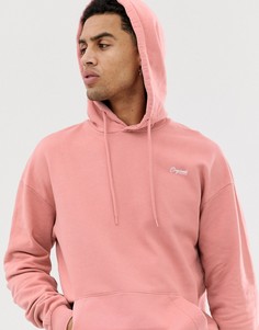 Розовый худи с заниженной линией плеч Jack & Jones Originals - Розовый