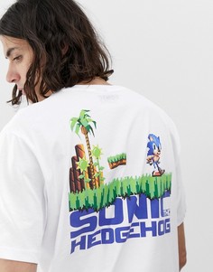 Свободная футболка с принтом на груди и спине ASOS DESIGN - Белый