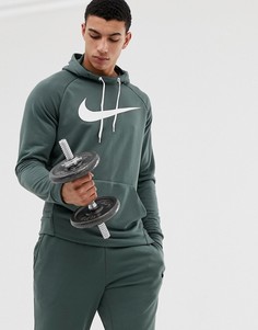 Зеленый худи с логотипом-галочкой Nike Training Dry - Зеленый