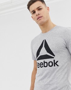 Серая футболка с логотипом Reebok Training - Серый