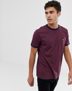 Бордовая футболка с логотипом Lyle & Scott - Красный