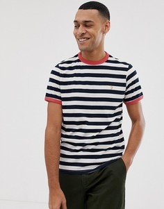 Темно-синяя футболка в полоску Farah Belgrove - Темно-синий