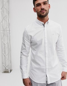 Белая облегающая оксфордская рубашка River Island - Белый