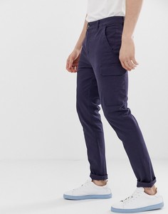Темно-синие брюки-карго скинни ASOS DESIGN - Синий