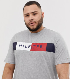 Серая футболка с логотипом на груди Tommy Hilfiger Big & Tall - Серый
