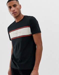 Футболка с принтом на груди Jack & Jones Originals - Черный