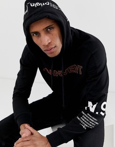 Худи с принтом Jack & Jones Core - Черный