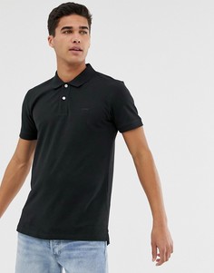 Черная футболка-поло из органического хлопка Esprit - Черный
