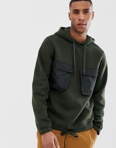 Худи с капюшоном в стиле милитари Jack & Jones Core - Зеленый