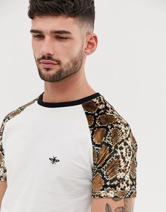 Белая футболка с рукавами реглан и принтом River Island - Белый