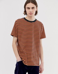 Красная футболка в полоску Weekday Home - Красный