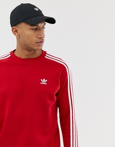 Красный свитшот с 3 полосками adidas Originals DV1553 - Красный