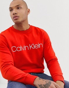 Красный свитшот с большим логотипом Calvin Klein - Красный