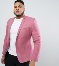 Супероблегающий блейзер из розового хлопка ASOS DESIGN Plus - Розовый