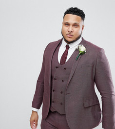 Фактурный приталенный пиджак ASOS PLUS Wedding - Фиолетовый